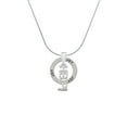 thumbnail image 2 of Delight Jewelry Silvertone Small Crystal HELP! Joy Ring Charm Necklace, 18", 2 of 4