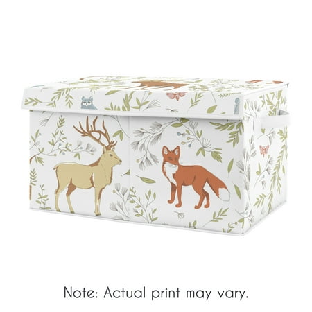 UPC: 0846480079613 | Woodland Animal Toile Storage Fabric Toy Box by Sweet Jojo Designs