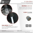 thumbnail image 5 of Stylish Siena One-Handle Matte Black Pull Down Kitchen Faucet Height 17¾" K-135N, 5 of 9