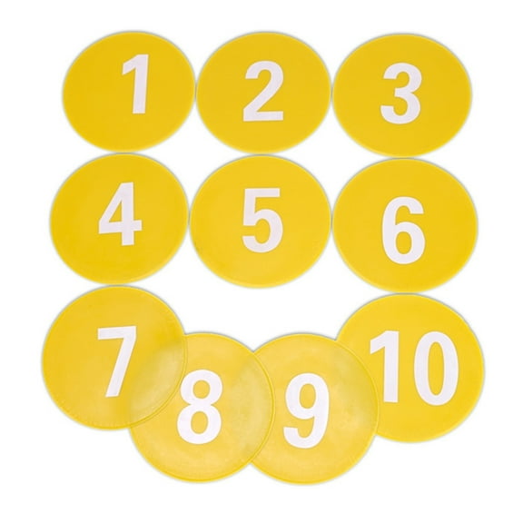 Numbered Floor Spots Markers Footstep Mat Flat Disc Marker Soccer Flat Sign Discs Football Nonslip Floor Markers