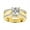 Yellow Gold, variant on Princess Bridal Ring Sets for Women Wedding Band Guard Ring Enhancers Sterling Silver CZ Size 7