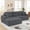 Gray (Left Facing Chaise), variant on Muumblus 112" Oversized Modular Sectional Sleeper Sofa, L-Shaped Convertible Sofa Bed, Boneless Cloud Couch for Living Room, Brown (Right Facing Chaise)