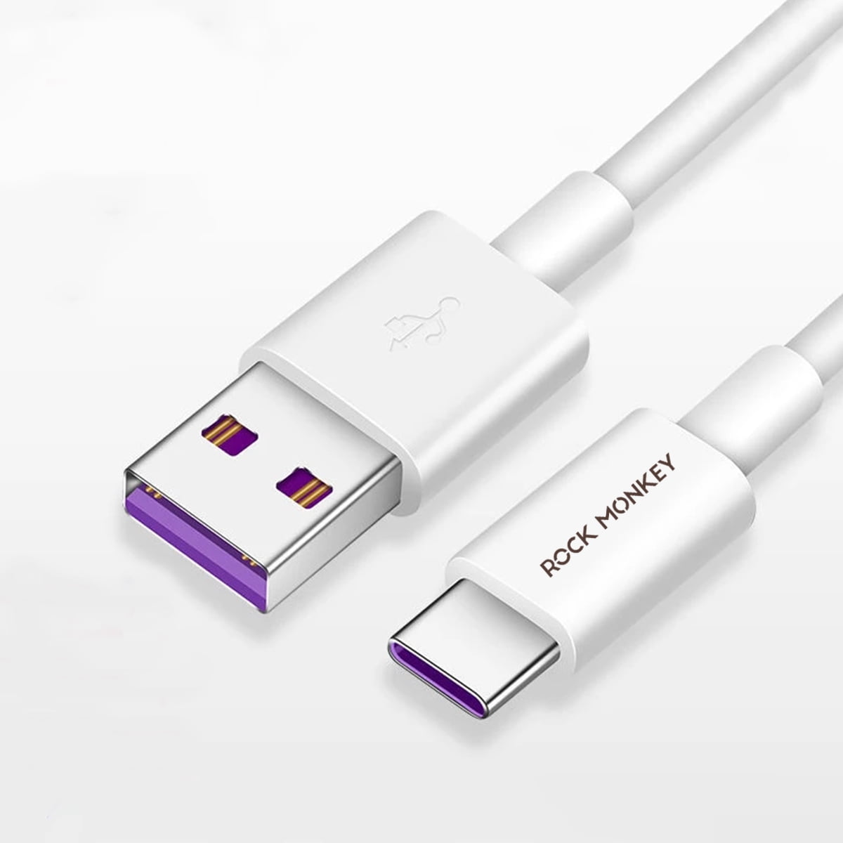 ROCK MONKEY USB Type C Cable,USB A to USB C 3A Fast Charging Braided Charge  Cord 