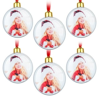 Acrylic Ornament Blanks Vintage Santa Clause Holly Wreath Personalized  Acrylic Glass Ornament with Hole Ornaments Hanging Accessories for Making