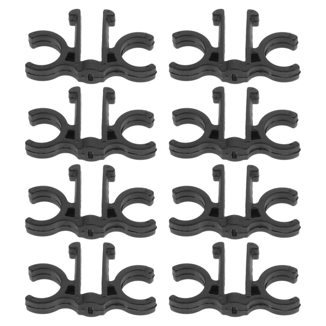 DECORNIJIA Lot de 8 Clips de Mât de Ski 8 Formes Noir PVC Plastique Stabilité pour Hommes et Femmes Randonnée