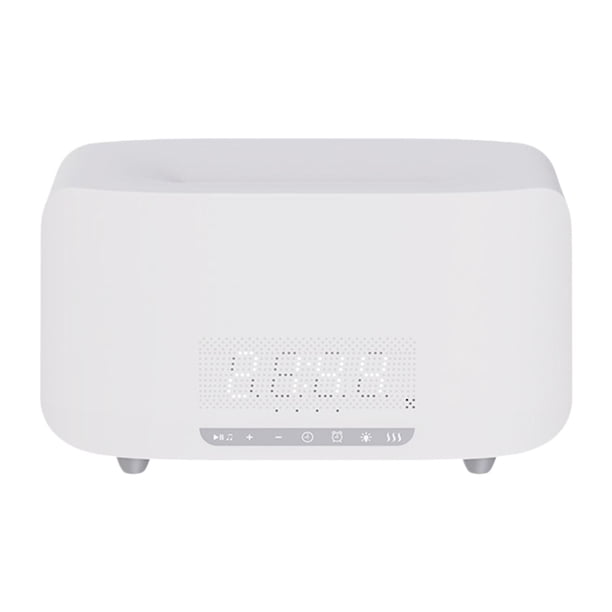 Humidificador de niebla de llama de 400 ml, ligero, despertador para escritorio, estudio y hogar. Blanco
