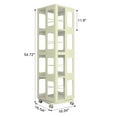 thumbnail image 6 of 4-Tier Rotating Bookshelf with 360° Wheels, Steel Storage Bookcase with Adjustable Shelf, Standing Bookcase Rack for  Home, Office, Bedroom, Yellow, 6 of 6