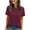 Wine-Crew Neck, variant on ShomPort Womens Summer Tops Short Sleeve V Neck Basic Workout Soft Trendy Plain Casual Tees