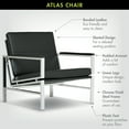 thumbnail image 4 of Studio Designs Home Atlas Bonded Leather and Metal Accent Chair in Black/Chrome, 4 of 10