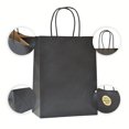 thumbnail image 4 of 120 Pack Black Gift Bags (10.5x8x4.25 In): Medium Kraft Paper Bags with Handle Bulk, Great for Shopping Bag, Party Favor Bags, Treat Bags, Goodie Bag, Business Tchotchkes & More, 4 of 6