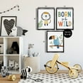 thumbnail image 3 of Stupell Industries Born to Be Wild with Animals Animals Painting Black Floater Framed Canvas Art Print Wall Art, 17 x 21, Set of 3, 3 of 9
