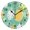 Black, variant on Yellow Pineapple Pattern Wall Clock 10in Round Artistic Oil Painting Home Decor Desk Table Clock