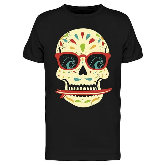 Colorful Santa Muerte T-Shirt Men -Image by Shutterstock, Male XX-Large
