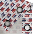 thumbnail image 5 of Ambesonne Tea Party Grommet Curtain, Britain Teacups, 50" x 54", Vermilion Night Blue, 5 of 6