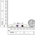 thumbnail image 3 of Gem Stone King Keren Hanan 2.22 Ct E-F Lab Grown Diamond Purple Amethyst 925 Silver and 10K Yellow Gold Bracelet for Women, 3 of 5