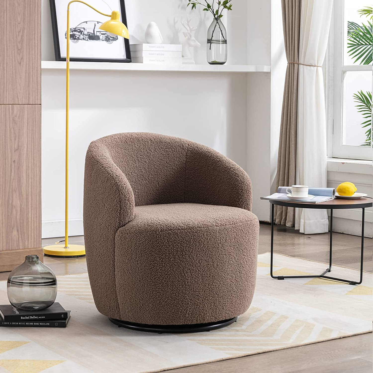 Muumblus Swivel Accent Chair for Living Room, Nursery, Round Accent
