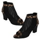 thumbnail image 4 of 1 par de sandalias de tacón alto de gasa hueca, con tacón grueso y boca de pez, elegantes sandalias para mujer (leopardo, talla 37, 6.5 EE. UU., 4 UK, 37.5 UE, 9.2355 pulgadas), 4 of 5