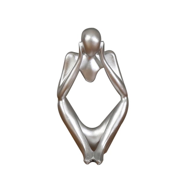 Figura De Estilo De Pensador De Resina, Figurita Abstracta, Decoración Artesanal, Decoración De Pensador Para El Hogar, Oficina, Hotel matsuzay HA042559-08