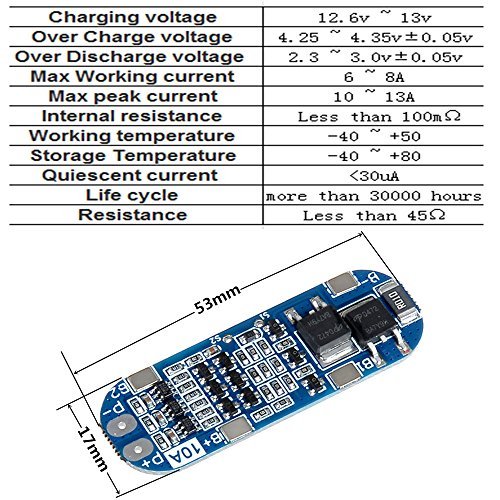 Anmbest 5PCS 3S 11.1V/12V/12.6V 10A 18650 Cargador PCB BMS Placa de pr