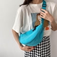 thumbnail image 4 of 2Pcs Fashion Canvas Shoulder Bag Chest Bag Casual For Party Blanco azul Yinane Tote de hombro, 4 of 8