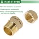 thumbnail image 3 of Conector de rosca hexagonal interno y externo de latón para tubería Unique Bargains 3/4" macho x 3/4" hembra 1.26" 2 piezas, 3 of 7