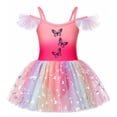 thumbnail image 2 of Aideaone Toddler Girls Ballet Leotard with Tutu Skirt Ruffle Sleeve Dance Costume Ages 3-7, 2 of 7