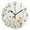 Black, variant on Pastel Flowers Birds Butterflies Watercolor Round Wall Clock Silent Analog Battery Operated Gold Pointer Home Decor 9.84" Diameter