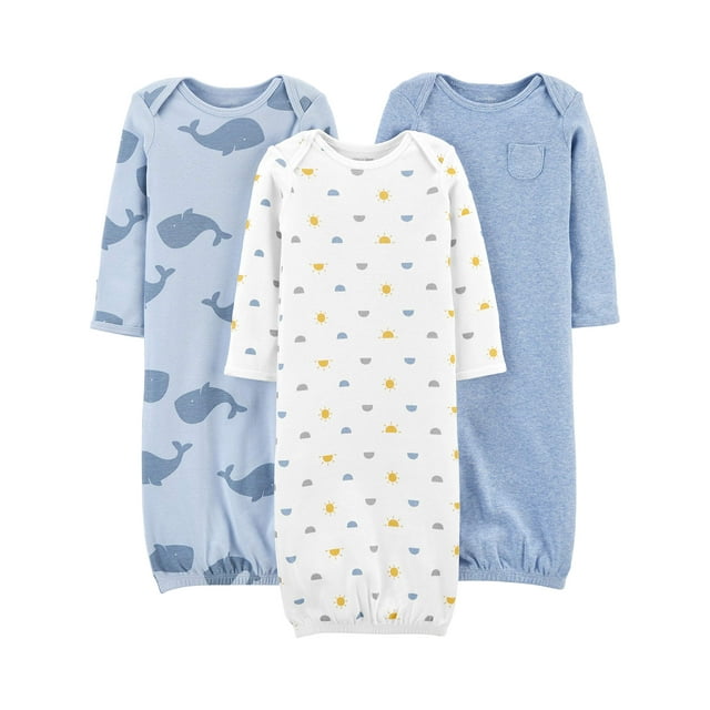 Bata de dormir Simple Joys de Carter's Baby Boys, algodón, 0-3Mx
