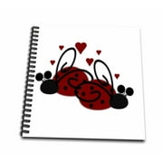 3dRose Lady Bugs in Love - Drawing Book, 8 by 8-inch
