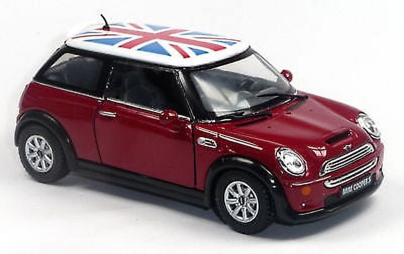 Red Mini Car Miniature With British Flag, Vintage, Collectible