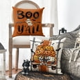 thumbnail image 3 of Sm:)e Boo Spooky Ghost Pumpkin Car Halloween Pillow Covers 18x18 Inch Set of 2, Cushion Covers for Sofa Home Decor, 3 of 8