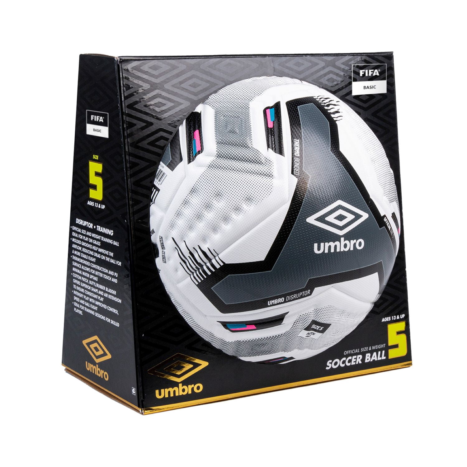 Umbro Disruptor Size 5 Soccer Ball for Ages 13 Years and up, FIFA