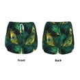 thumbnail image 3 of Daiia Peacock Feathers2 Pattern Women's 2 in 1 Running Shorts - Lightweight Athletic Workout Gym Yoga Shorts Liner with Phone Pockets-XX-Large, 3 of 7