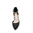 thumbnail image 2 of BURUDANI Women Heels Pumps Rhinestone Closed Toe Block Chunky Shoes, 2 of 7