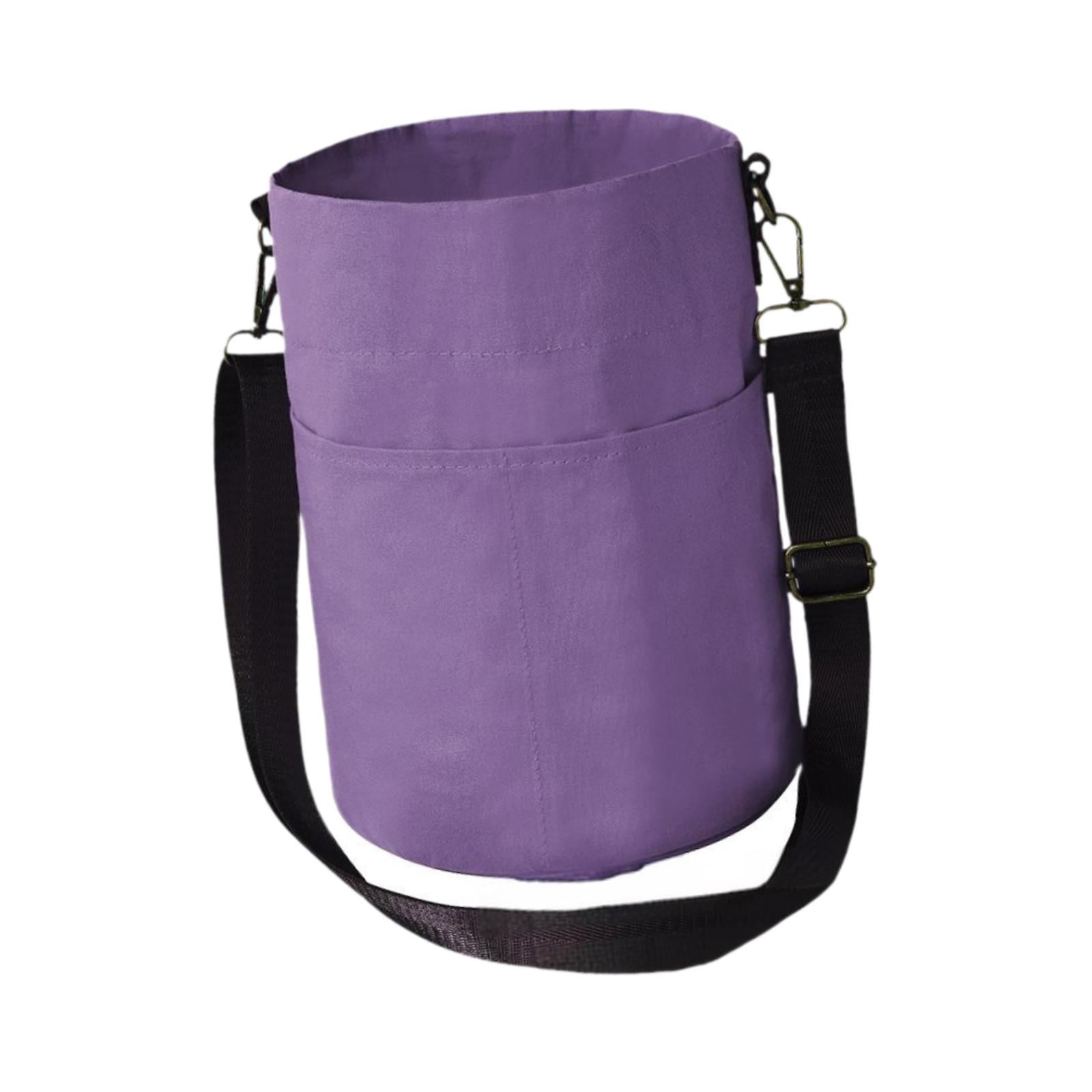 HILABEE Yarn Storage Organizer, Knitting Bag, Handbag, Knitting Tote, Sturdy Carrying Bag, Sewing Accessories, Crochet Bag, Yarn Holder Purple