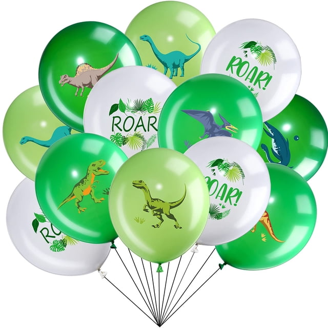 Globos de látex Zomiboo Dinosaur de 12 pulgadas, 36 unidades, para fiestas