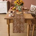 thumbnail image 2 of Burnt Orange Botanical Table Runner - 60 Inch Long Vintage Floral Plants Branch Cotton and Linen Blended Dress Scarves Farmhouse Table Runner for Kitchen Dining, Coffee Table, 13" x 60", 2 of 8
