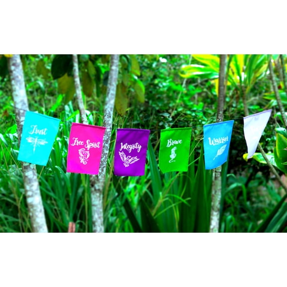 Handmade Affirmation Trust Integrity Brave Warrior Success Prayer Flag 9X12