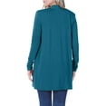 thumbnail image 4 of Womens Slouchy Long Sleeve Open Front Draped Cardigan Sweater, 4 of 6