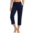 thumbnail image 2 of Women's Wide Leg Yoga Pants JIANLAI High Waisted Comfy Dance Sweatpants Loose Casual Soft Lounge Joggers with Pockets (S-L2) Navy, 2 of 6