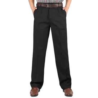 Dockers, Men's Straight Fit Pleated Chino Pants, Gray, 32X32