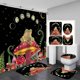 thumbnail image 2 of Juego de 4 cortinas de ducha con dibujos de ranas, decoración de baño para niñas y niños con flores rosas, cortina de ducha de tela impermeable, alfombra de baño antideslizante, regalos de hongos, 2 of 8