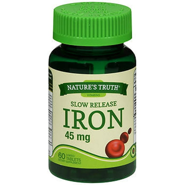 Nature's Truth Iron Tablets, 45 mg, 60 Count
