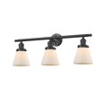 thumbnail image 1 of Innovations 3-LT Small Cone 30" Bathroom Fixture - Oil Rubbed Bronze - 205-OB-G61, 1 of 1