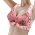 thumbnail image 2 of Mepaouo Womens Ice Silk Bra Front Closure Wireless Everyday Bras Floral Wireless Underwear for Senior, 2 of 3