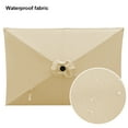 thumbnail image 6 of 6.5 x 10ft Rectangular Patio Umbrella with 26 Led Lights Outdoor Market Table Umbrella with Push Button Tilt and Crank for Garden(Taupe), 6 of 11