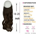 thumbnail image 2 of LELINTA Invisible Wire Hair Extension Curly Long Synthetic Hairpiece 18-20 Inch Hidden Wire Headband for Women Heat Resistant Fiber No Clip No Glue Hairpieces, 2 of 8