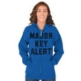 thumbnail image 4 of Major Key Alert Rap Entrepreneur Unisex Fleece Graphic Zip Up Hoodie Brisco Brands 4X, 4 of 5