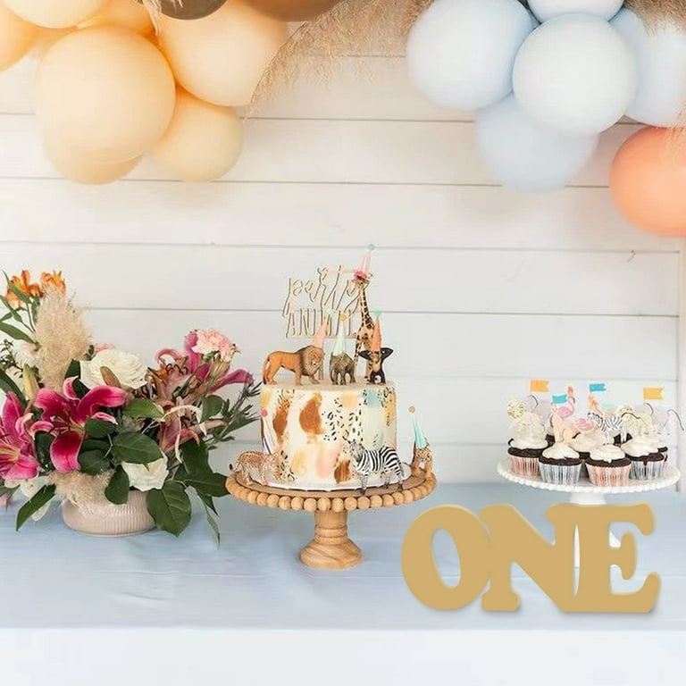 One Letter Sign Top for First Birthday Free Standing Word Sign for  Anniversary Party Baby Shower Table Top Décor 