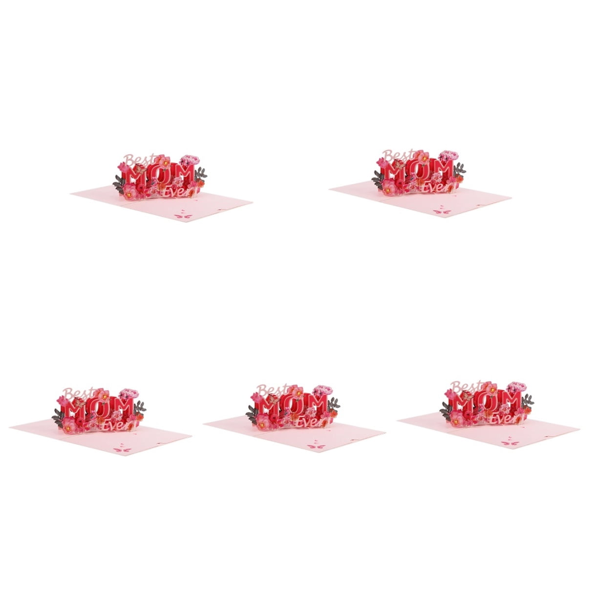 unbranded 5pcs Mother's Day 3D Greeting Card Wish Card Hollow Papercraft Greeting Card Gift